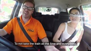 Outdoor fuck teens liking vehicle sex public with driving tutor