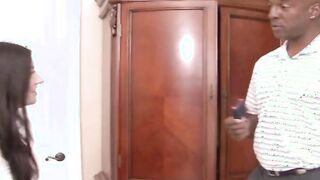 Dark Hair 18 year old Courtney Celeb Has A Lusty Ebony Step Dad