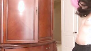 Dark Hair 18 year old Courtney Celeb Has A Lusty Ebony Step Dad