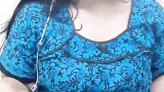 Desi punjab aunty talking filthy and showing her unshaved snatch to her customer