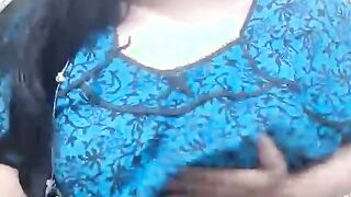 Desi punjab aunty talking filthy and showing her unshaved snatch to her customer