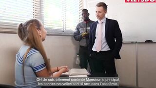 LETSDOEIT Russian College Goddess Diana Dali Hottie Trio With gigantic ebony dick