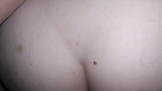 My caucasian friend's daughter with BIG bushy butt fuck on his bed