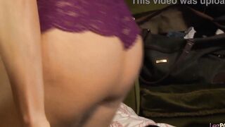 Seeing the dark hair masturbate the dyke cougar enters her room and helps her out with sixty nine