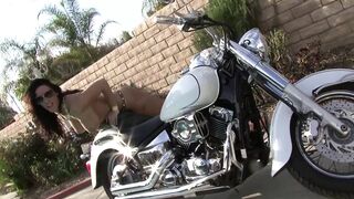 Big Boobed Veronica Rayne solo masturbates with a toy