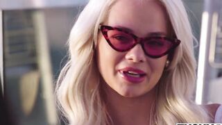 TUSHY Thin Elsa fulfills her anal three way fantasy