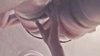 British amateur housewife Rosemary does painful booty to mouth before swallowing a big load.