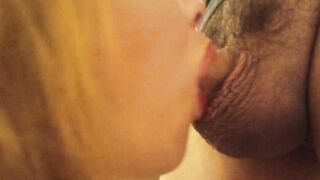 insane fellatio with no hands and long cum explosion into throat