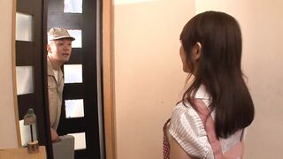 Married Nymphomaniac Milf, has sex with delivery guys, she has a fantasy of fucking strangers. Japanese