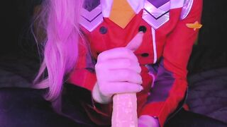 pov: Greedy bimbo Zero 2 can't stop squirting while you banged! her - Cosplay Spooky Boogie