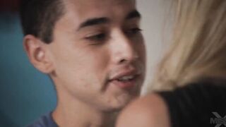 Mom Bombshell step MILF pounded by step son when his dad out of city