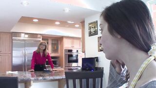 Ally Evans is seduced by Milf Nina Hartley licking her cunt