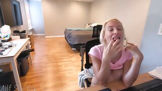 CAMMING E45 Morning Twat With cougar Stella