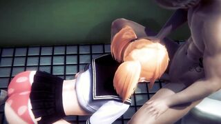 Anime Uncensored 3D - Ger Oral Sex and banged! into a outdoor restroom - Japanese chinese Manga Animated Tape Game Porn