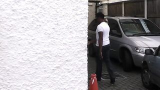 BBW swallowing big ebony penis before rides