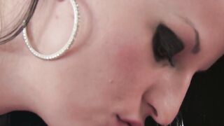 Crazy hot lesbo lovers gets really really sensual when they are alone into their living room
