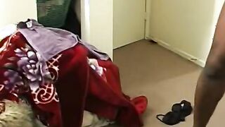 Vulgar bitch filled with a long african schlong and gets cum facial