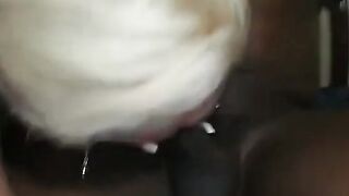 Vulgar bitch filled with a long african schlong and gets cum facial