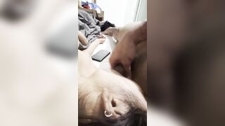 Thai girls Cum into moutn