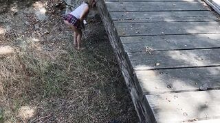 bimbos gets her ball from the neighbors's and gets beautiful balling
