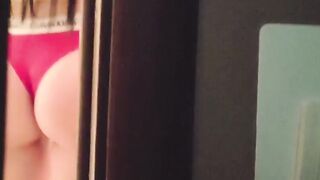 Spied on sister inside the bathroom and an erection began. I had to fill her snatch with cum