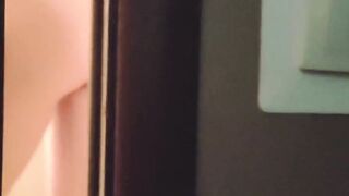 Spied on sister inside the bathroom and an erection began. I had to fill her snatch with cum