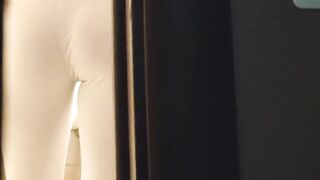 Spied on sister inside the bathroom and an erection began. I had to fill her snatch with cum