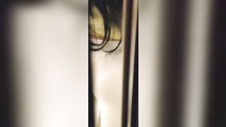 Spied on sister inside the bathroom and an erection began. I had to fill her snatch with cum