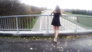 Flashing on a bridge (one)
