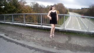 Flashing on a bridge (one)