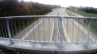 Flashing on a bridge (one)