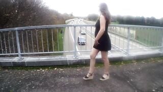 Flashing on a bridge (one)