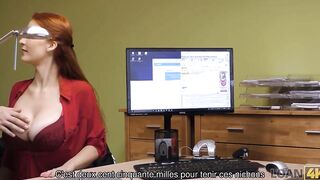 LOAN4K Une rousse sï¿½duisante veut une clinique vï¿½tï¿½rinaire et sait comment l'obtenir