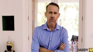 DADDY4K Man impales shaved cunt of sons Hottie GF inside various ways