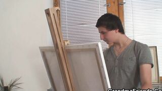 2 men take turns fucking an mature woman