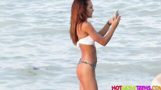 Babe tight butt bikini girls at the beach