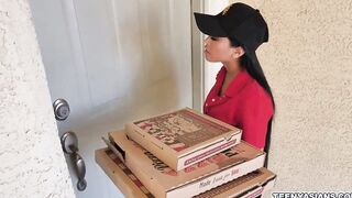 Jay Romero and Rion King wants some pizza and Ember Snow delivered it fresh and Hot with an extra 3 way service.