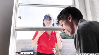 Jay Romero and Rion King wants some pizza and Ember Snow delivered it fresh and Hot with an extra 3 way service.