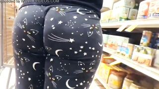 Humongous Booty Milf Cat Leggings Butt Wedgie Compilation