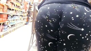 Humongous Booty Milf Cat Leggings Butt Wedgie Compilation