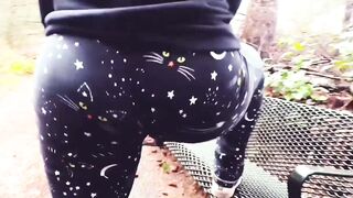 Humongous Booty Milf Cat Leggings Butt Wedgie Compilation