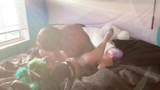 Eddie danger face fucks damn jacqui rough punk skank ruined by rough dick rides with her fat booty