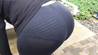 Cougar Vpl Thick Booty Outside