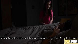 SIS.PORN. Beauty with tiny waist wears flower into hair and has sex with woken up stepbrother
