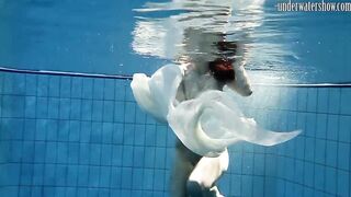 Swimming pool huge breasts teens Andrea