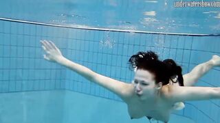 Swimming pool huge breasts teens Andrea