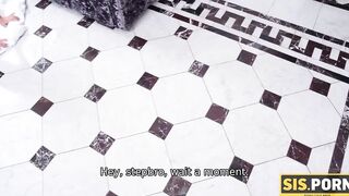 SISPORN beauty teens craves fucking not cleaning and stepbro hurries to help poor soul