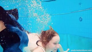 Russian adorable hot Avenna is lonely into the pool