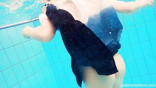Russian adorable hot Avenna is lonely into the pool