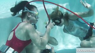 Underwater fellatio goes 2 way
